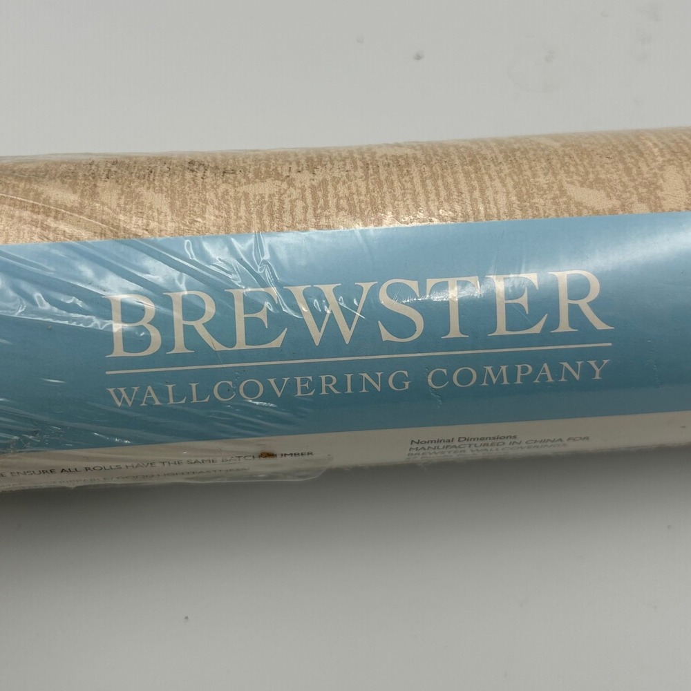 Brewster Wallcovering Beige Floral Leaf Wallpaper Pattern 269-56617 Batch 3 New
